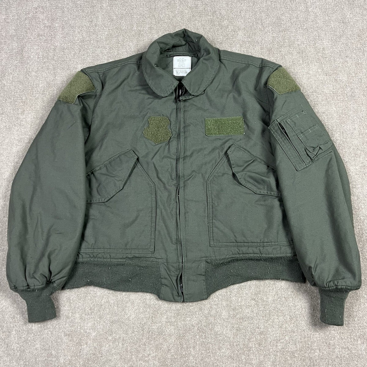 ジャケット・アウター 80s US ARMY CWU-45/P flight jacket Vintage 80s Green CWU-45/P Flyers XL (52) U.S. Military