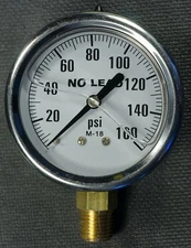 NEW Stainless Steel Liquid Filled Pressure Gauge 0-160 PSI 2.5" Face 1/4" NPT