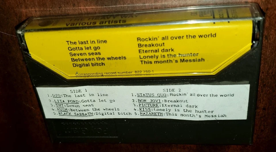 The Heavy Way (Cassette 1984 Vertigo) Import Comp. KISS DIO T.N.T. & more Sealed - Image 2 of 3