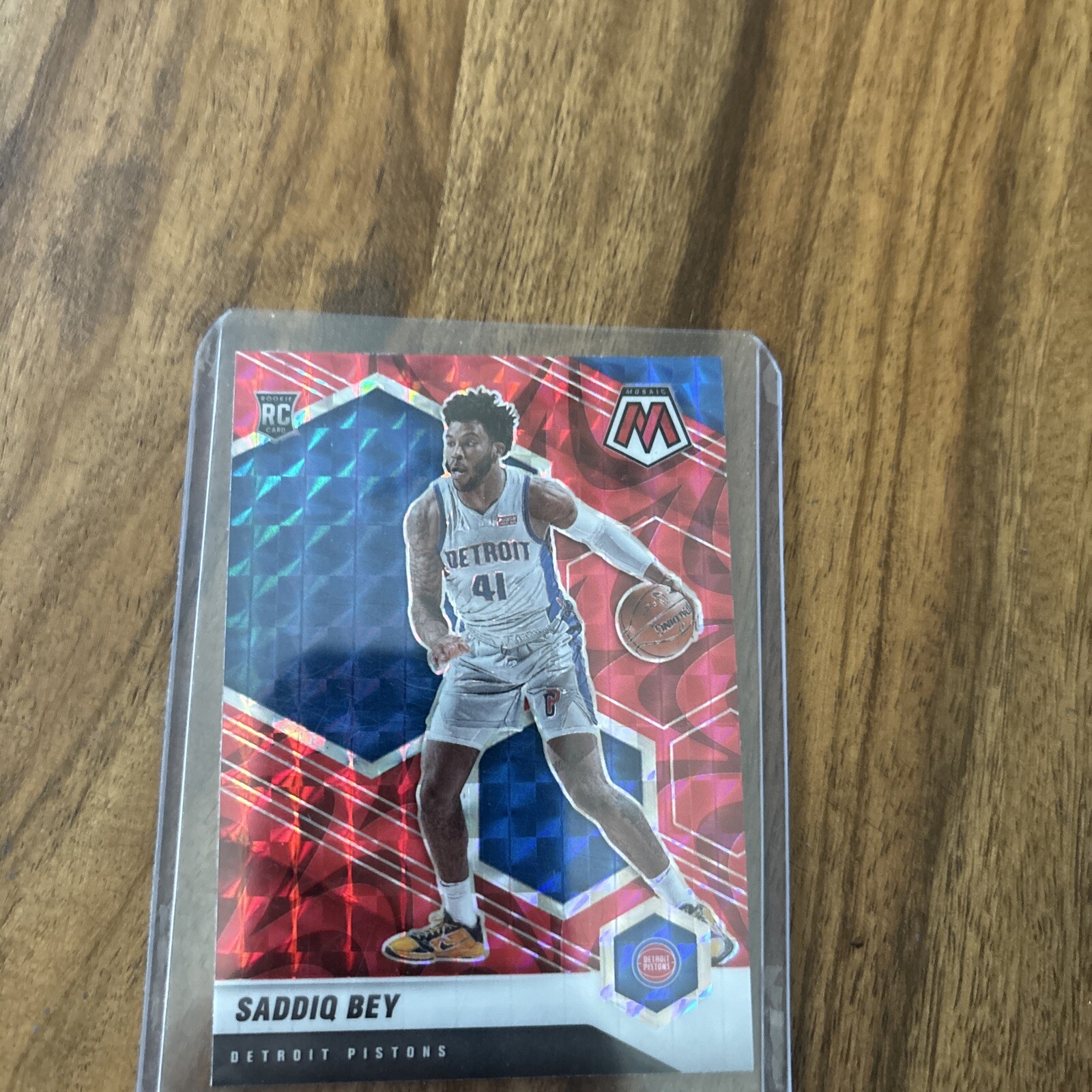 2020-21 Panini Mosaic - Rookie Mosaic Red Prizm #209 Saddiq Bey (RC)