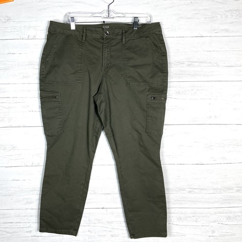 Ana Olive Green Ankle Cargo Pants Women Sz 16 Petite/ 33 | eBay