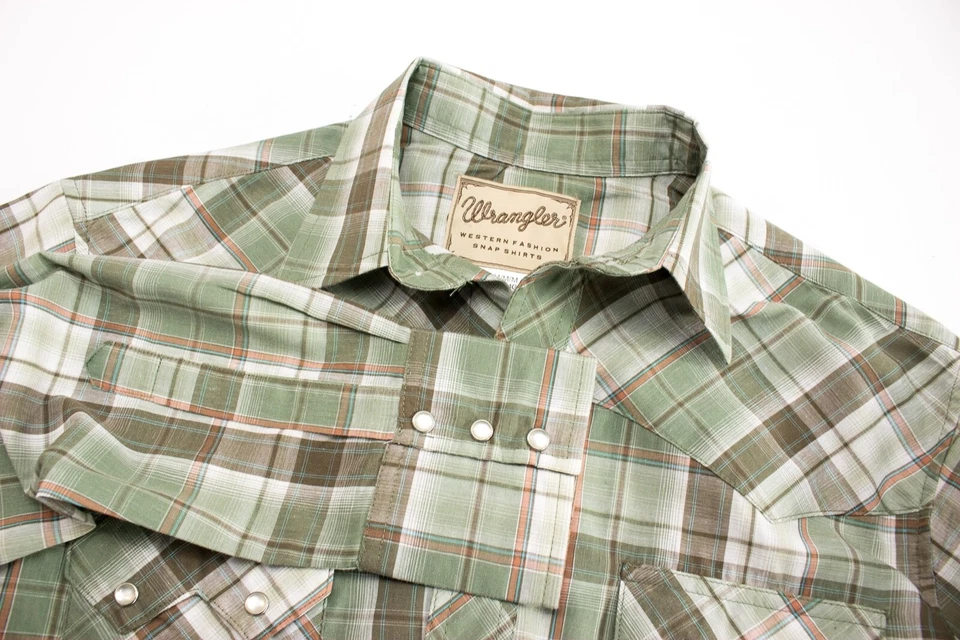 Vintage WRANGLER Men Casual Vintage Shirt Top Size M - Image 4 of 4