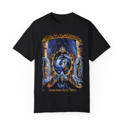 DTG Print Metal Tee   Gamma Ray   Somewhere Out in Space   Unisex Double Sided
