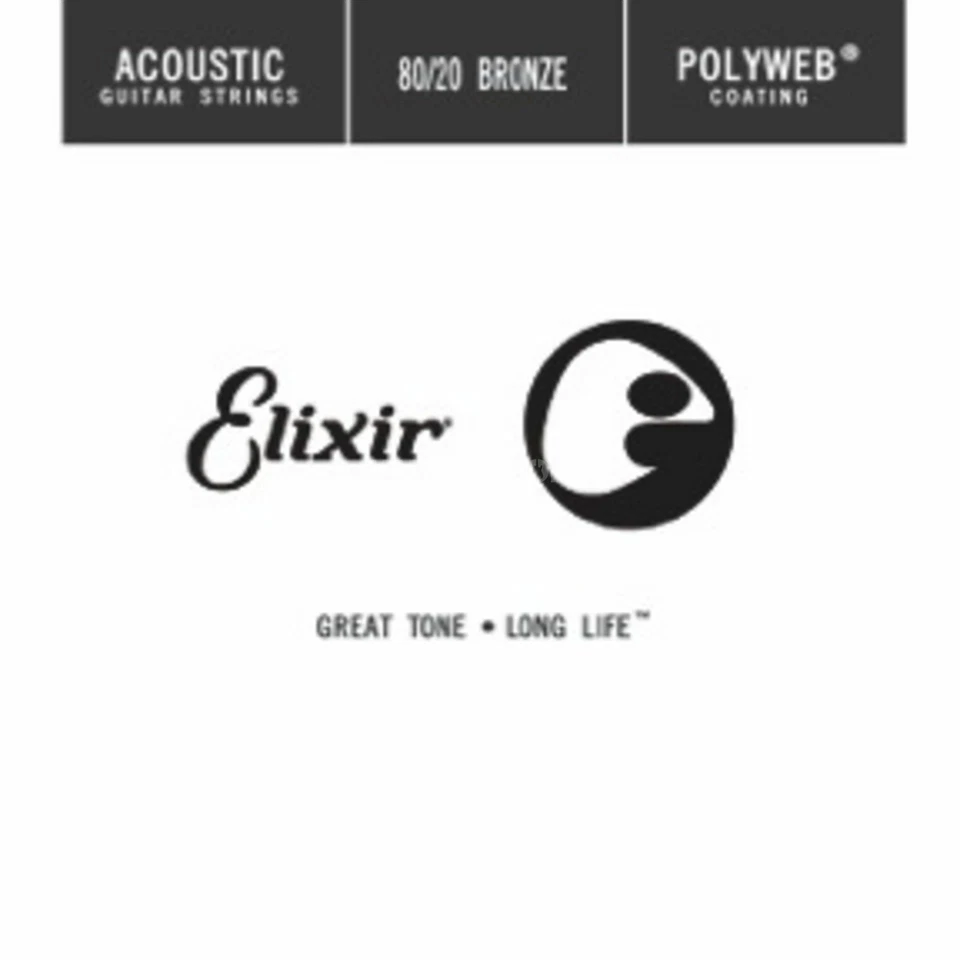 Corde Tirant 045 Elixir Polyweb Anti Rust pour guitare Acoustique - Photo 1/1