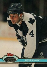 #274 Dave Ellett Toronto Maple Leafs 1990-91 Topps Stadium Club Hockey Card OT