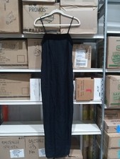 Vintage Little Black Cocktail Dress With Velvet Trim On Bust Size 6. Great Shape