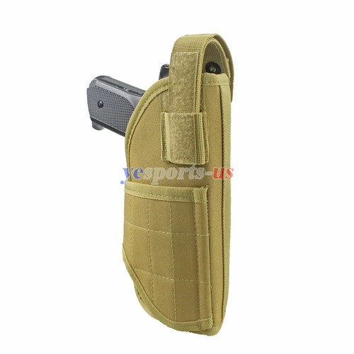 Tactical Molle Right Hand Adjustable Gun Holster Pouch Universal Pistol Holster - Picture 6 of 15