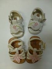 Girls Sandals 02 Faded Glory Strappy Sandals Kid Connection White Leather