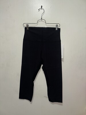 NWT Lululemon Women Align HR Crop 21  Black Size 10