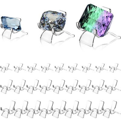Lyellfe 30 Pieces Rock Display Stand, Mini Acrylic Easel Stand in Assorted 3 ...