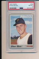 STEVE BLASS PITTSBURGH PIRATES 1970 TOPPS #396 PSA 8 NEWLY GRADED BASEBALL CARD