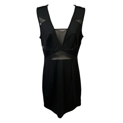 Glamorous Sleeveless Black Dress Nordstrom NEW Medium LBD Mini Mesh Cutouts Sexy