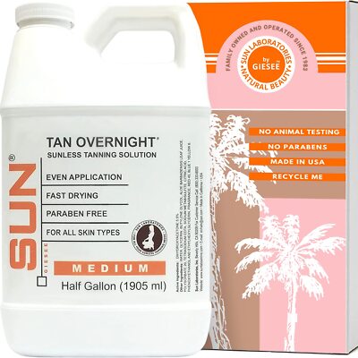 Spray Tan Solution | Medium  Micro Mist (1/2 Gallon) for Airbrush Tanning