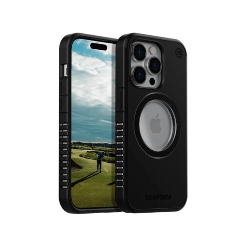 Étui téléphone de golf Rokform EAGLE 3 iPhone 14 PRO en polycarbonate : NOIR - Photo 1/4