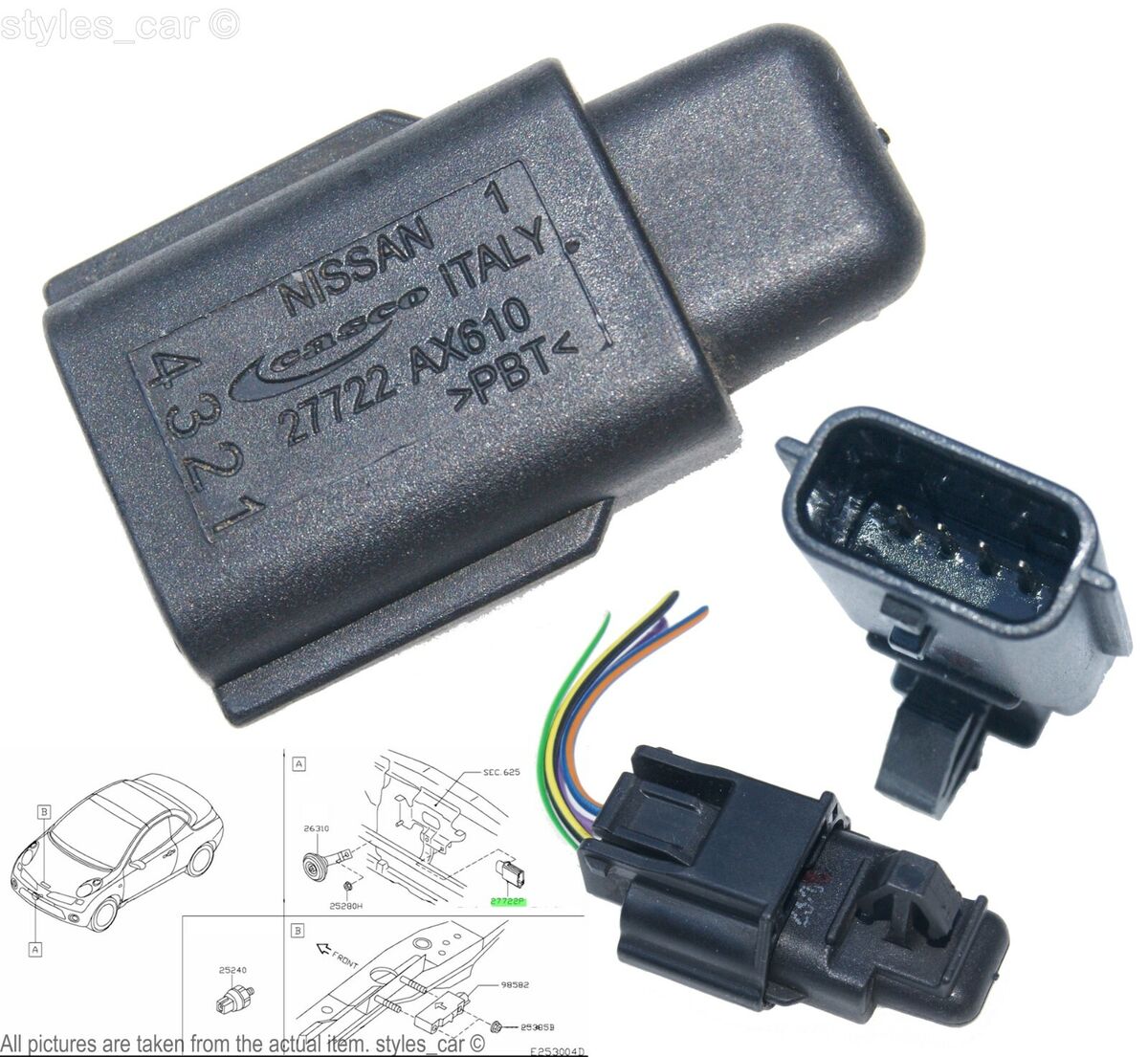 27722AX610 Genuine Nissan Qashqai Navara Micra Outside Temperature Sensor 4-PIN 27722AX610 Genuine Nissan Qashqai Navara Micra Outside Temperature Sensor 4-PIN