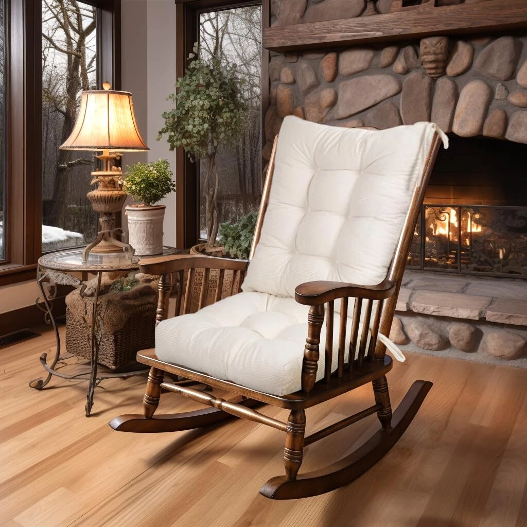 Lokex Rocking Chair CushionTufted Non Slip Comfortable Rocking