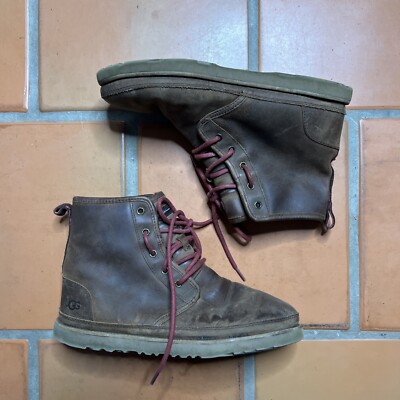 UGG Harkley Men's Ankle Boots Size 11 Brown Leather Waterproof