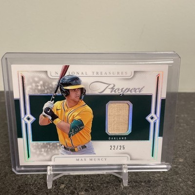 MAX MUNCY 2024 Panini National Treasures Prospect Materials Bat Relic #/25  A's