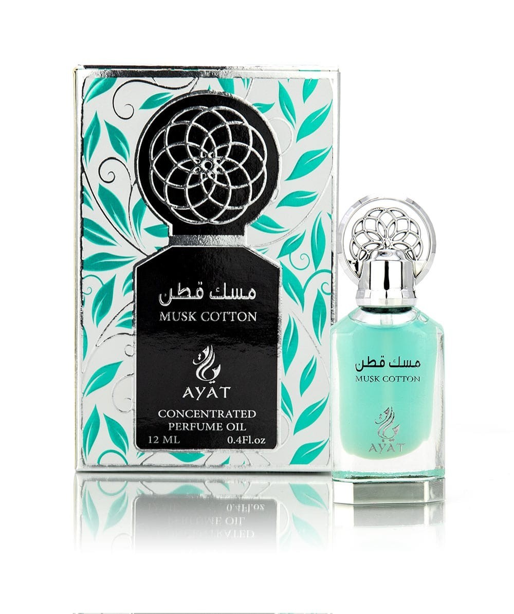 Huile Parfumée Musk Cotton Ayat Perfumes élixir longue tenue sans alcool