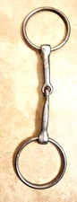 Loose O Ring Snaffle Bit Jointed Mouth Used Western Horses Ranching