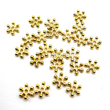 Gold Pewter Gift box Spacer Beads 6pcs 10x10x11mm   Metal Spacers for Jewelry
