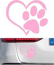 Pink Paw Print Sticker Decal for Car Window, Laptop, Luggage, and Color: Pink