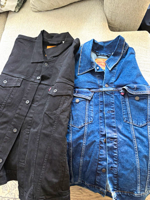 Levi Strauss & Co. Men's Trucker Jean Jacket Lot 2 Blue/Black 3XL Pockets