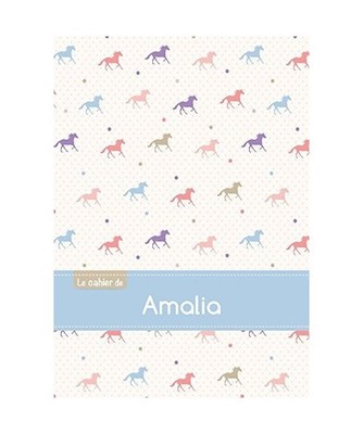 Le cahier de Amalia: Le cahier d'Amalia - Blanc, 96p, A5 - Chevaux, COLLECTIF