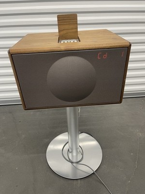 Geneva Sound System Model L Walnut Speaker w/ Stand iPod Dock CD Player TESTED