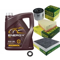 Mann Inspektionspaket 5L Mannol Energy 5W-30 FüR Ford Mondeo IV Turnier 1.6 Ti