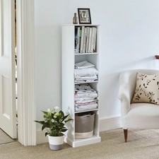 Great Little Trading Company Abbeville 4 Cube Storage in White, H 135 x W 37 cm