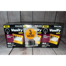3x Philips 25W DuraMax Long Life Vanity Bulbs Bathroom Globe Light G25 Med Base