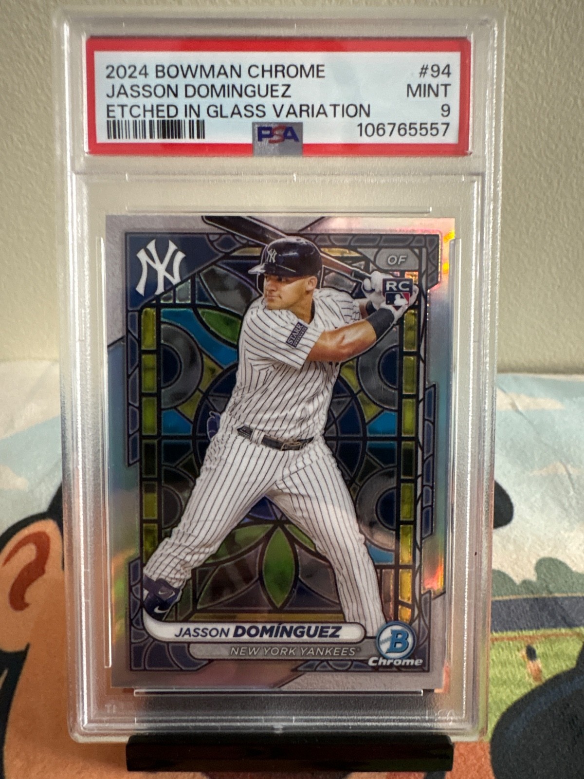 2024 Bowman Chrome - Jasson Dominguez #94 Etched in Glass Variation (RC)