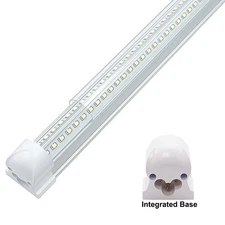 25Pack 4' Led Shop Light Fixture 50W 4FT Integrated Led Tube Light Bulbs 6500K