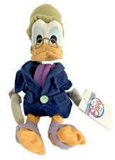 VTG Disney Store Christmas Carol Ebenezer Scrooge McDuck Bean Bag Plush 10" NWT