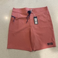 Vineyard Vines Men's Board Short Pink Heather Stretch One Pocket Size 35 NWT