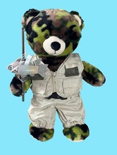 Build A Bear BAB Fly Fishing Waders Vest Pole Fish Outfit Clothes  Camo Teddy