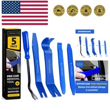 Auto Trim Removal Tool Kit - 5 Piece Set for Dash, Door Panel, Clip Remover -...