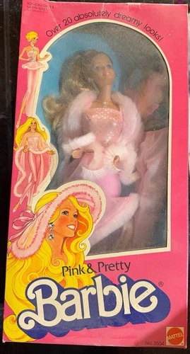 Mattel Barbie Pink & Pretty Doll Blonde Wavy Hair Blue Eyes Original Box 1981