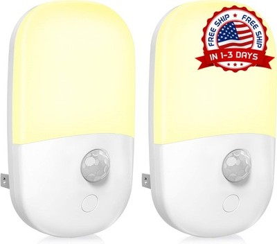 Luces con sensor de movimiento enchufables con brillo ajustable Blanco calido