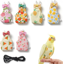 7 Pcs Bird Diaper - Reusable Parrot Diaper with Waterproof Inner - Cute Chicken