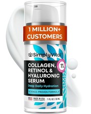 SimplyVital Collagen, Retinol  Hyaluronic Acid Anti-Aging Facial Serum, 1 fl.oz