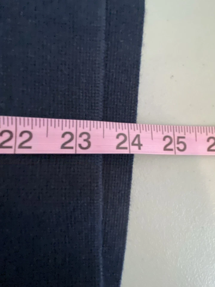 Chaqueta Blazer Banana Republic Tejida Pequeña Azul Marino Frente Abierto Blanco Rojo Borde Foto 4 de 4