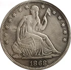 1868-S Seated Liberty Silver Half Dollar 50C High Grade