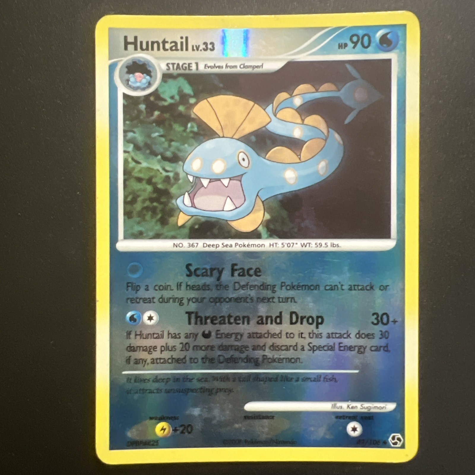 Huntail 42/106 Pokemon Card TCG Great Encounters Reverse Holo