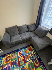 L-Shaped Sofa Fabric 4-Seater