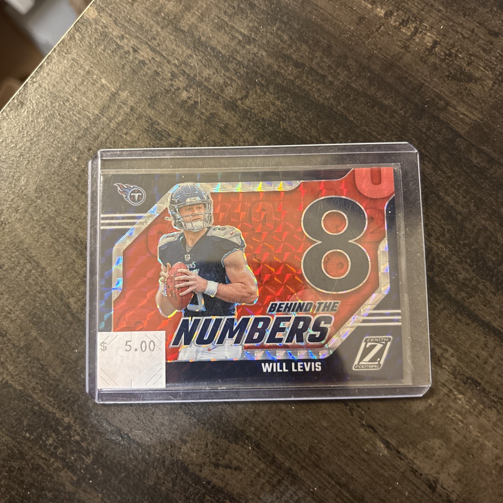 2023 Panini Zenith - Behind the Numbers Red SP #29 Will Levis (RC)