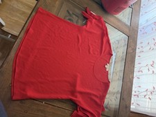 Michael Michael Kors Women's Red L Crew Neck Stretch