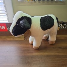 Plushie Aurora 11" Holstein Calf Cow 26334 Plush Stuffed Animal Toy