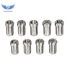DA180 Precision Double Angle Collet Set 9 Pcs 1/4" - 3/4" × 1/16 CNC Chuck